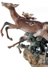 Pursued Deer Sculpture - Limited Edition